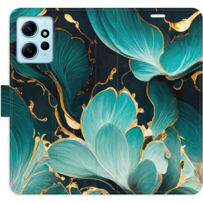 Pouzdro iSaprio Flip s kapsičkami na karty - Blue Flowers 02 Xiaomi Redmi Note 12 5G / Poco X5 5G
