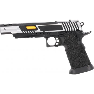 Specna Arms SA Hi-Capa SA-VGP20 VAPOR OR GBB Stříbrná černá plynová – Zboží Dáma