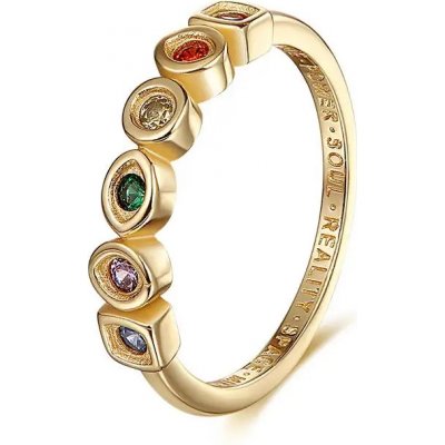 P&J Jewellery Zlatý prsten Kameny nekonečna SBA19 smíšená