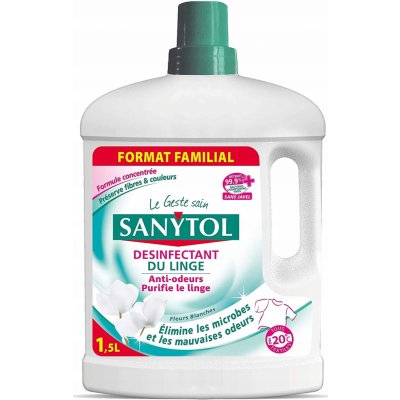 Sanytol Bílé květy Dezinfekce na bílé i barevné prádlo a pračky 1,5 l