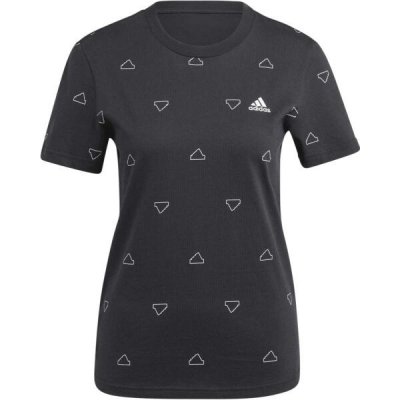 adidas ESSENTIALS MONOGRAM SLIM GRAPHIC TEE černá – Sleviste.cz