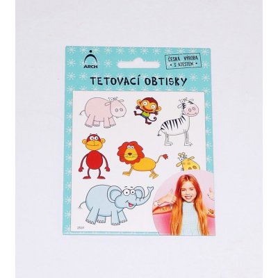 Arch Dětské tetovací obtisky zvířátka 01 – Sleviste.cz
