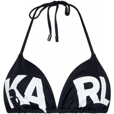 Karl Lagerfeld plavkový top TRIANGLE BRA – Zbozi.Blesk.cz