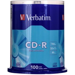 Verbatim CD-R 700MB 52x, cakebox, 100ks (43411)