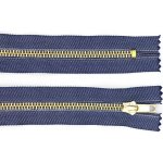 Pro Háčkování Kovový zip nedělitelný 16 cm, Ø 6 mm tmavě modrý jeans – Hledejceny.cz