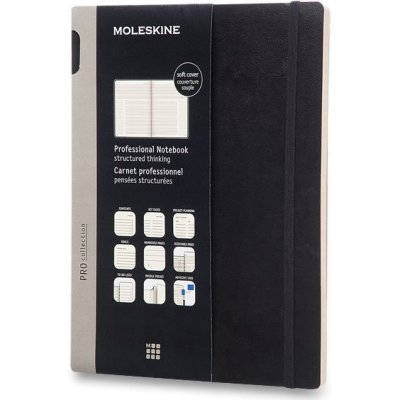 Moleskine Zápisník Professional měkké desky XL černý číslované strany B5 96 listů – Hledejceny.cz