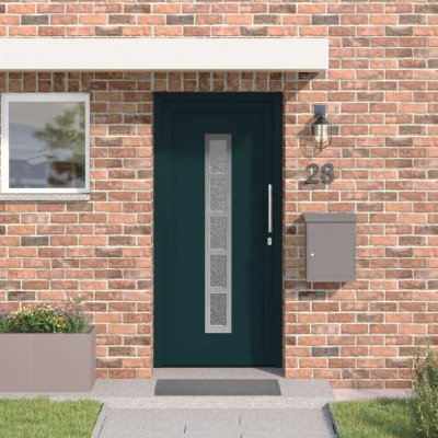 OMAXI Přední dveře Antracitová 108 x 208 cm PVC 787037 – Hledejceny.cz