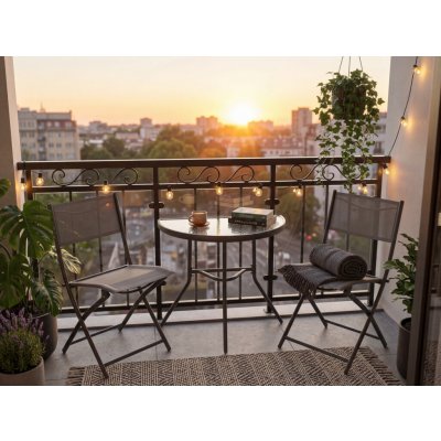 Garden Line Sada zahradního nábytku Gama šedá – Sleviste.cz