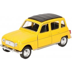 WELLY Autíčko na zpětné natažení Renault 4 žlutý