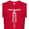 Pánské Tričko Pánské tričko MTB s horským kolem červená