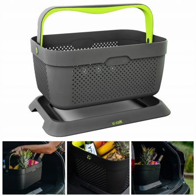 Rati Luxusní nákupní košík do kufru auta Basket zelený – Zboží Mobilmania