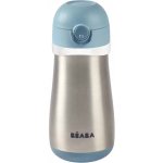 Beaba láhev Bidon s dvojitými stěnami Stainless Steel Straw Cup Windy Blue modrá 250 ml – Zboží Dáma