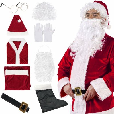 SPRINGOS Vánoční kostým Santa Claus 9-dílný vínový vel. dospělí CA1225-XG – Sleviste.cz