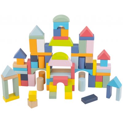 lupilu Dřevěná stavebnice (barevné kostky) – Hledejceny.cz