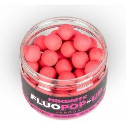 Mikbaits Plovoucí Boilies Fluo Jahoda 150ml 14mm