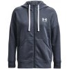 Pánská mikina Under Armour Armour Rival Fleece FZ Hoodie Steel