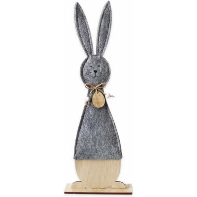 Lepaso Zajíc textil/dřevo 41cm šedá – Hledejceny.cz