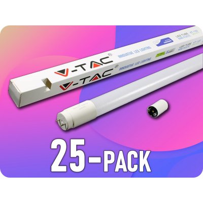 V-tac Led Trubice T8, 18W, 120Cm, G13, Nano Plast, 1700Lm , 25 ks Neutrální bílá 4000K – Zbozi.Blesk.cz