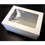 Dortisimo Dortová krabice bílá obdélníková s okénkem (36 x 26 x 16 cm) – Zboží Mobilmania