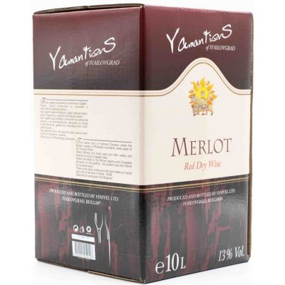 Yamantiev’s Bag in Box Merlot červená 2021 13% 10 l (karton)