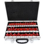 Kraft & Dele KD10280 Frézy tvarové do dřeva, SK plátky, 35ks, stopka 8mm, hliníkový kufr – HobbyKompas.cz