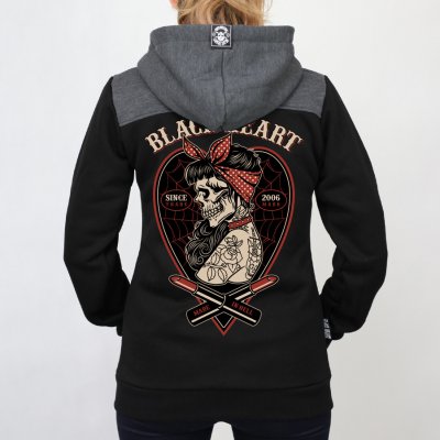 Mikina dámská BLACK HEART LENY BLACK 17560 – Zboží Dáma