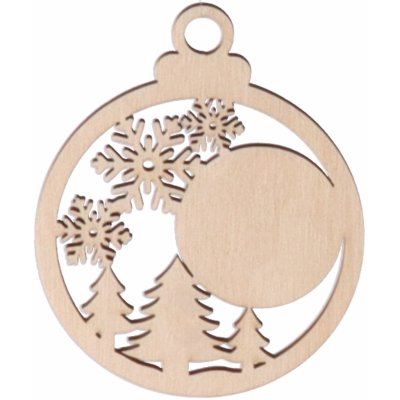 ČistéDřevo Dřevěná vánoční baňka s gravírem – Sleviste.cz