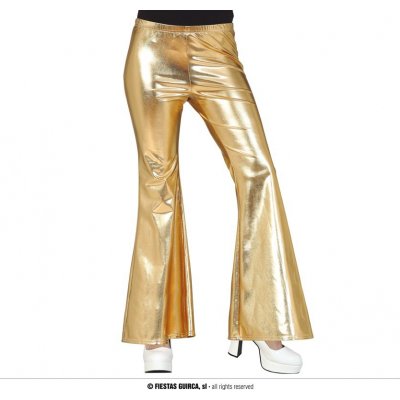 Zvonové kalhoty zlaté – Zboží Mobilmania