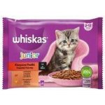 Whiskas Junior kuřecí a hovězí ve šťávě 4 x 85 g – Hledejceny.cz