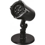 Emos DCPC04 LED dekorativní projektor vločky 3 6W IP44 studená bílá rotující světlo černá – Zbozi.Blesk.cz