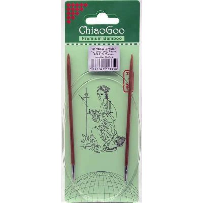 ChiaoGoo Otočné 360° Kruhové Bambusové jehlice 100 cm 3,25mm – Hledejceny.cz