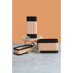 Fiedler Design SET TAVOLA - Set tvoří miska, květináč a váza, černá-javor – Hledejceny.cz