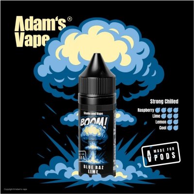 Adams vape Boom! Shake & Vape Blue Raz Lime 5 ml – Zboží Dáma