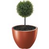 Květináč a truhlík botle Velký květináč Flowerpot ⌀ 47cm H:36 cm Round Copper with Insert Planter Terrace Garden Balcony Stylish Modern Elegant Capacity