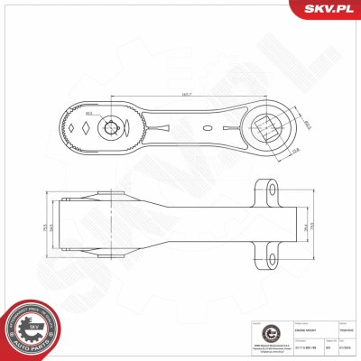 Zavěšení a uložení motoru ESEN SKV 75SKV033 – Zboží Mobilmania