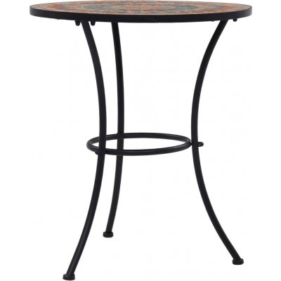 vidaXL Mosaic Bistro Table Oranžová / Šedá 60 cm Keramika – Hledejceny.cz