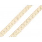 Bavlněná krajka paličkovaná šíře 12 mm, malé, 2 vanilková – Zboží Dáma