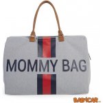 Childhome Mommy Bag Big Canvas šedá Stripes červená /modrá – Hledejceny.cz