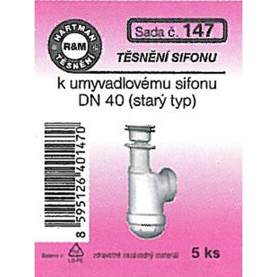 HARTMAN těsnění k starému umyvadlovému sifonu, sada č. 147 – Sleviste.cz