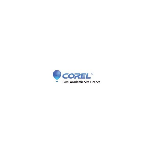 výuková aplikace Corel Academic Site Licence, level 1, Standard, pro základní školy, předplatné na 1 rok