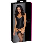 Cottelli Matt Satin Corset 2611465 Black – Zboží Dáma