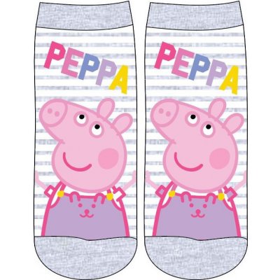 PEPPA PIG ponožky PRASÁTKO PEPINA šedobílé