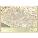 Česká republika Exclusive - nástěnná mapa 140 x 100 cm, lamino + 2 lišty – Zboží Mobilmania