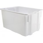 Mobil Plastic stohovací přepravka 630 x 440 x 340 cm bílá – Zboží Dáma