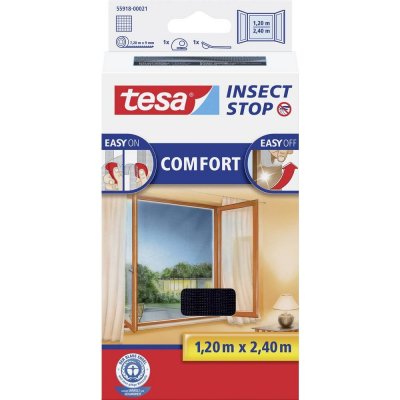 Tesa síťka proti hmyzu do oken Comfort Tesa COMFORT, 1200 mm x 2400 mm, antracitová – Zbozi.Blesk.cz