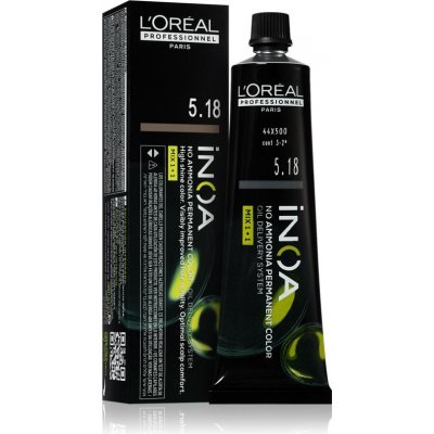 L’Oréal Professionnel Inoa permanentní barva na vlasy bez amoniaku 5.18 60 ml – Zboží Mobilmania