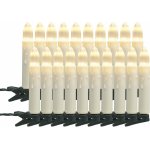 VLC LED světelný řetěz se svíčkami 20x LED teplá bílá IP44 zelený 12,9 m – Hledejceny.cz