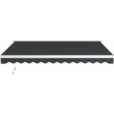 Outsunny Elektricky a manuálně zatahovací markýza 400 x 300 cm šedá – Zboží Mobilmania