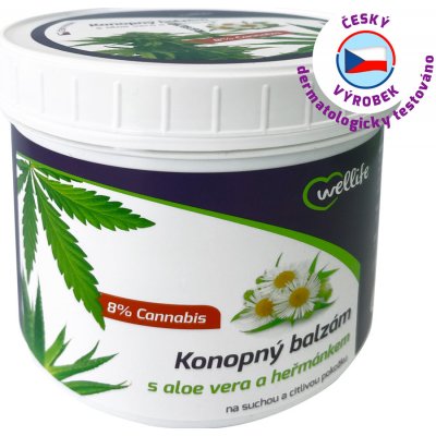 Wellife Konopný balzám s aloe vera a heřmánkem 500 ml – Hledejceny.cz