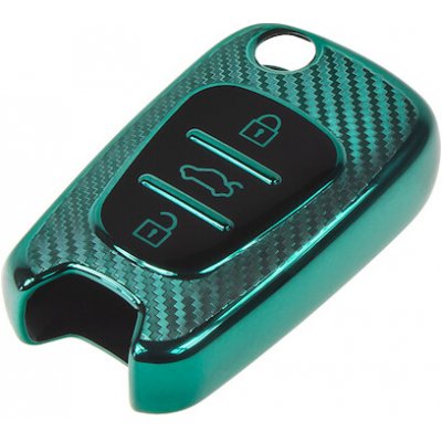 TPU obal pro klíč Hyundai/Kia, carbon zelený, 484HY102CG – Sleviste.cz